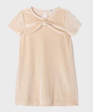 Robe de cérémonie en velours pailleté fille vue1 - GEMO (ENFANT) - GEMO