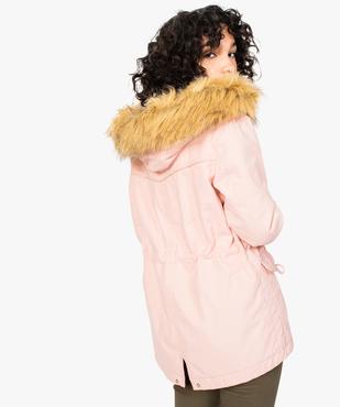 Parka à capuche avec bord  amovible vue3 - FOLLOW ME - GEMO