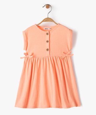 Robe bébé fille avec haut boutonné et jupe large vue1 - GEMO(BEBE DEBT) - GEMO