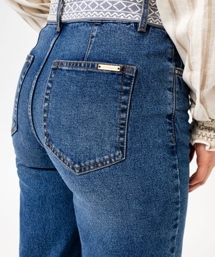 Pantacourt en jean large avec ceinture à nouer femme - LuluCastagnette vue6 - LULUCASTAGNETTE - GEMO