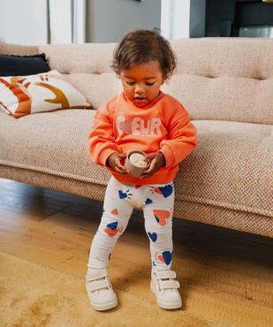 Legging long en coton stretch bébé fille vue5 - GEMO 4G BEBE - GEMO