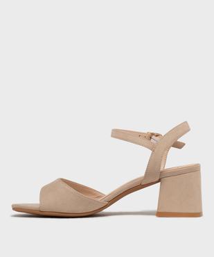 Sandales à talon toucher velours femme - Valentina Baldano vue3 - VALENTINA BALDA - GEMO