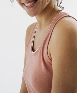 Débardeur en coton avec finitions contrastantes femme vue4 - GEMO 4G FEMME - GEMO