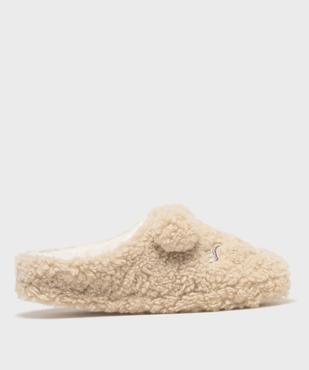 Chaussons mules fourrées à détails en relief femme vue1 - GEMO(HOMWR FEM) - GEMO