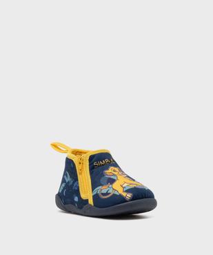 Chaussons montants zippés en velours imprimés Simba - Le Roi Lion vue2 - ROI LION - GEMO
