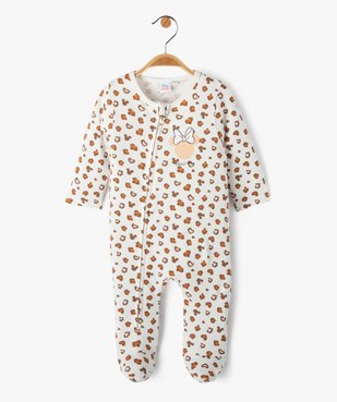Pyjama ouverture devant zippée motif Minnie bébé - Disney vue2 - DISNEY BABY - GEMO