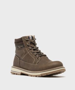 Boots esprit randonnée avec double fermeture homme - Urban Step vue2 - URBAN STEPS GEMO FOR GOOD - GEMO