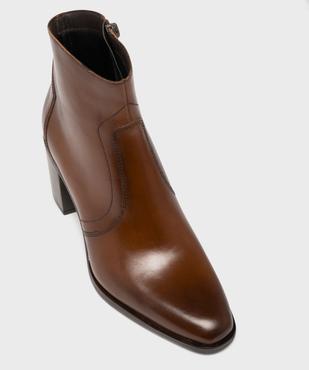 Bottines à talon dessus cuir femme - Tanéo vue5 - TANEO - GEMO