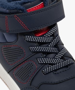 Boots garçon fourrées à scratch avec semelle épaisse rainurée vue7 - BUGGY - GEMO