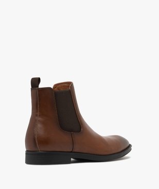 Boots homme Chelsea bout amande dessus lisse vue5 - MARIO BALDANO - GEMO