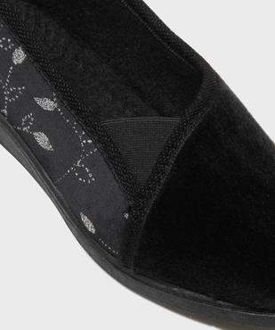Chaussons en velours à talon compensé femme vue6 - G'FLEX - GEMO