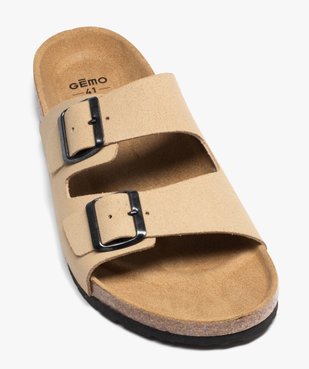 Mules homme à double brides à boucle unies vue5 - GEMO (CASUAL) - GEMO