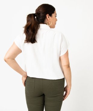 Blouse à manches courtes avec col zippé femme grande taille vue3 - GEMO (G TAILLE) - GEMO