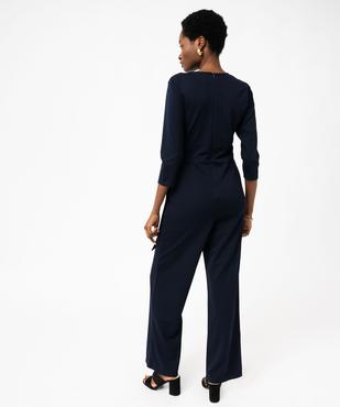 Combinaison pantalon avec haut cache-coeur femme vue3 - GEMO(FEMME PAP) - GEMO