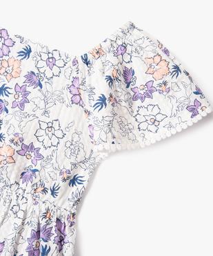Robe manches courtes à motifs fleuris fille - LuluCastagnette vue3 - LULUCASTAGNETTE - GEMO