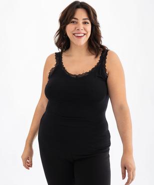 Débardeur femme grande taille avec bretelles dentelle vue6 - GEMO 4G GT - GEMO