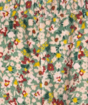 Pyjama en velours 2 pièces à motifs fleuris bébé fille vue3 - GEMO 4G BEBE - GEMO