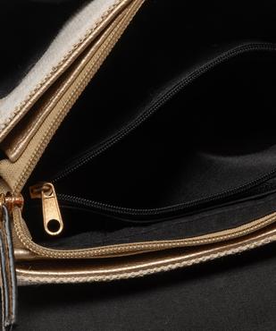 Sac besace en cuir imitation grainé et tissu pailleté femme vue3 - GEMO (ACCESS) - GEMO