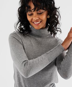 Pull col roulé en maille fine femme vue2 - GEMO 4G FEMME - GEMO