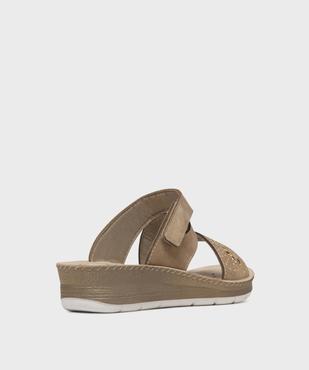 Mules confort à brides fantaisie avec scratch femme vue5 - G'FLEX - GEMO