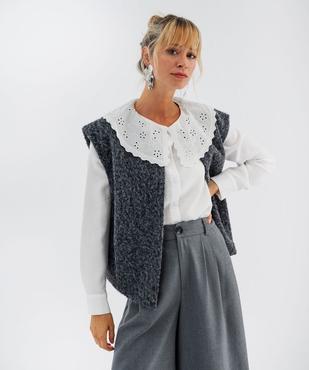Gilet sans manches coupe oversize femme vue1 - GEMO(FEMME PAP) - GEMO