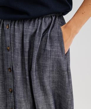 Jupe longue à boutons en chambray femme - LuluCastagnette vue2 - LULUCASTAGNETTE - GEMO