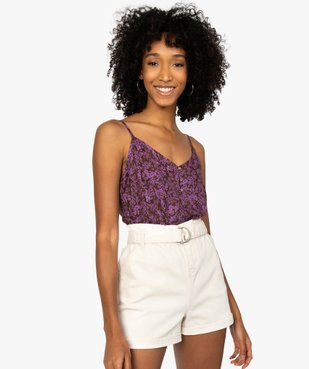 Blouse femme à fines bretelles et motif floral vue1 - GEMO(FEMME PAP) - GEMO