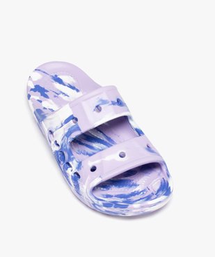 Mules de piscine femme à double brides perforées - Crocs vue5 - CROCS - GEMO