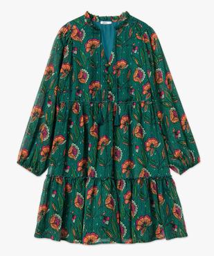 Robe femme imprimée à manches longues avec volants vue4 - GEMO(FEMME PAP) - GEMO