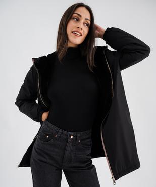 Manteau à capuche avec doublure chaude femme vue4 - GEMO 4G FEMME - GEMO