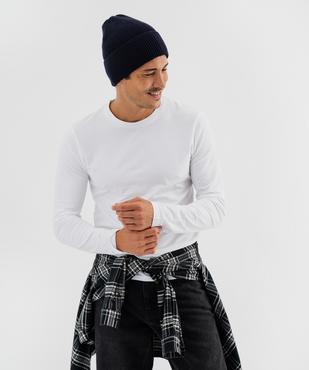 Tee-shirt à manches longues et col rond homme vue11 - GEMO 4G HOMME - GEMO