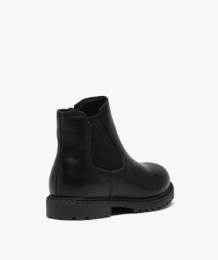 Boots garçon style Chelsea unies à semelle crantée vue4 - GEMO (ENFANT) - GEMO