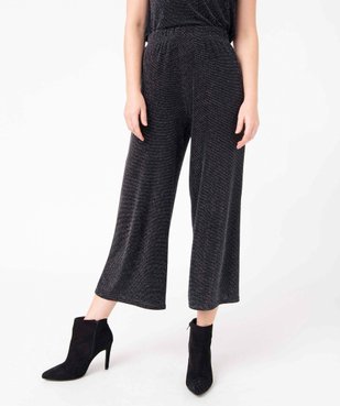 Pantacourt femme en maille scintillante vue2 - GEMO(FEMME PAP) - GEMO