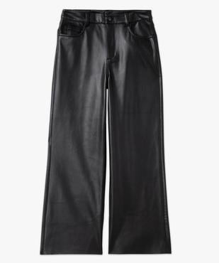 Pantacourt large en cuir imitation femme vue4 - GEMO(FEMME PAP) - GEMO