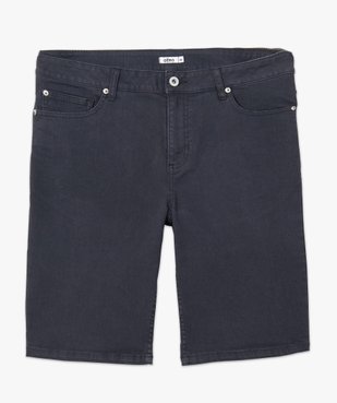 Bermuda homme en coton extensible aspect jean vue4 - GEMO (HOMME) - GEMO