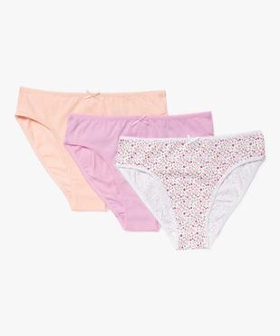 Culottes assorties en coton biologique extensible fille (lot de 3) vue1 - GEMO 4G FILLE - GEMO