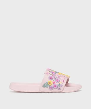 Mules de plage à motifs fleuris en relief fille vue1 - GEMO (PLAGE) - GEMO
