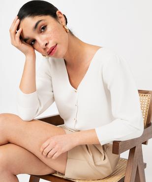Gilet à manches bouffantes femme vue1 - GEMO(FEMME PAP) - GEMO