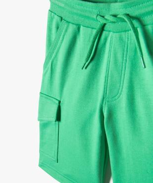 Bermuda garçon en maille avec poches à rabat vue2 - GEMO (ENFANT) - GEMO