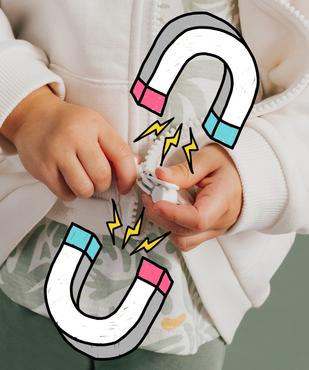 Sweat à capuche fermeture zippée aimantée bébé fille vue5 - GEMO 4G BEBE - GEMO
