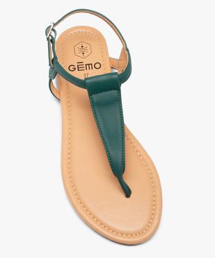 Sandales femme à talon plat et bride entre-doigts vue5 - GEMO (CASUAL) - GEMO