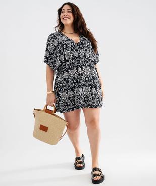 Robe de plage à motifs fleuris femme grande taille vue8 - GEMO 4G FEMME - GEMO