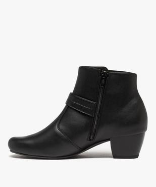 Boots femme confort unies à talon et bride décorative vue3 - GEMO (CONFORT) - GEMO