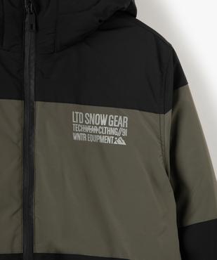 Blouson garçon déperlant avec capuche et doublure polaire vue3 - GEMO (ENFANT) - GEMO