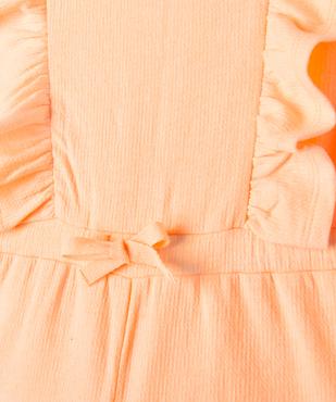 Combishort avec volants sur le buste bébé fille vue2 - GEMO 4G BEBE - GEMO