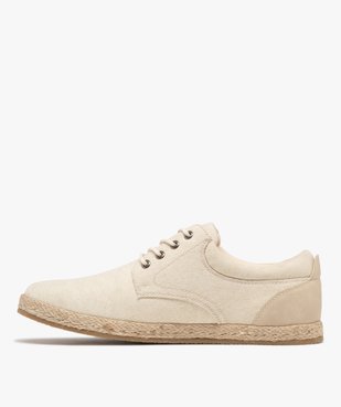 Baskets en toile tige basse avec semelle de corde homme - Lee Cooper vue4 - LEE COOPER - GEMO