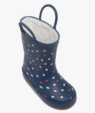 Bottes de pluie bébé garçon intérieur fourré avec deux anses  vue6 - LOVELY WINGS - GEMO
