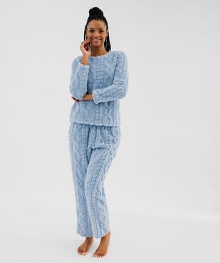 Pyjama chaud en maille douillette femme vue1 - GEMO(HOMWR FEM) - GEMO