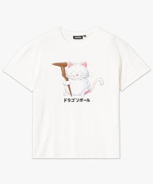 Tee-shirt femme coupe oversize avec motif chat - Dragon Ball vue4 - DRAGON BALL Z - GEMO