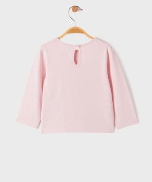 Tee-shirt manches longues avec motif fun bébé fille vue3 - GEMO 4G BEBE - GEMO